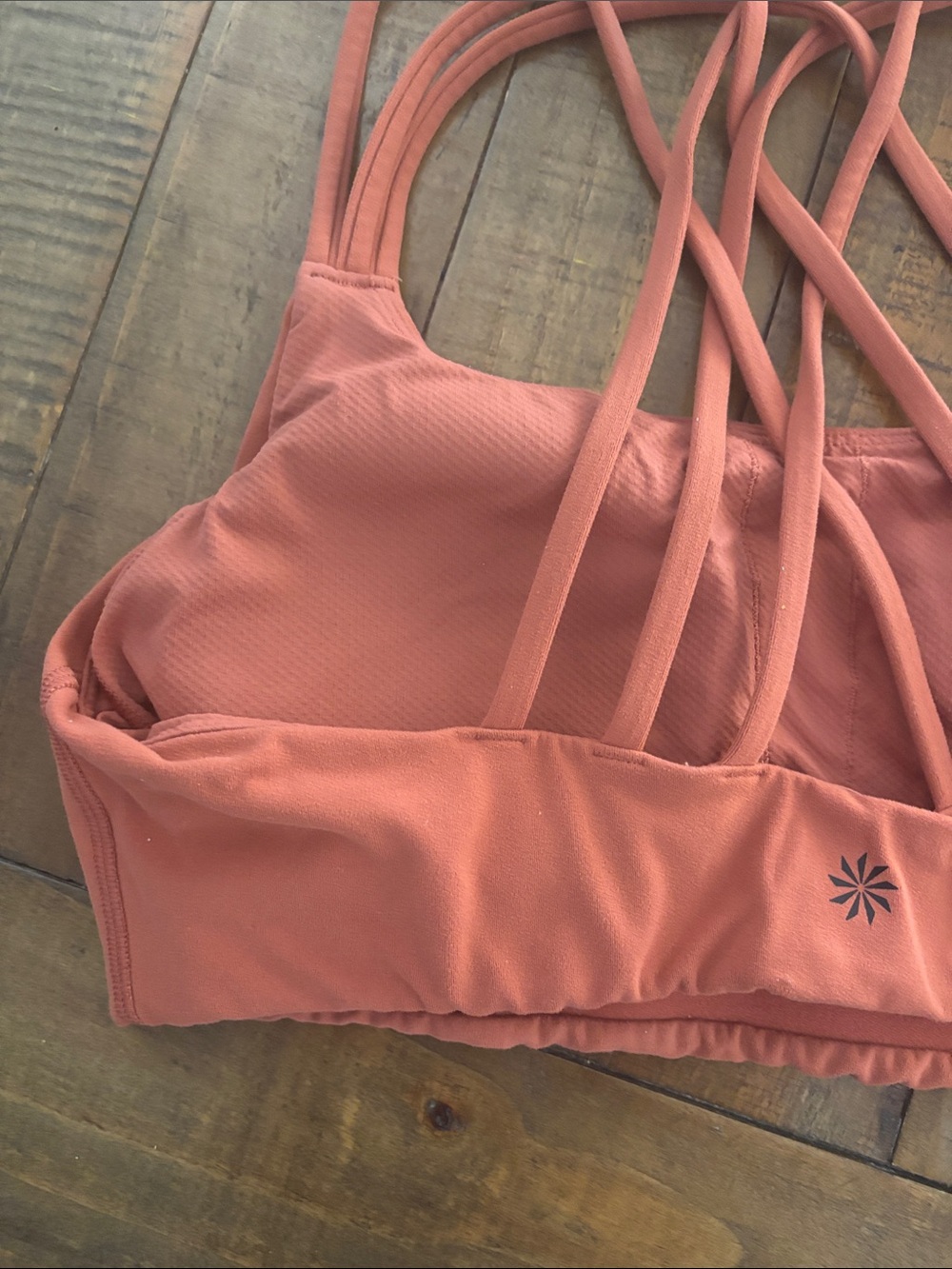 Athleta Strappy Sports Bra - Rust Pink Size M - Picture 4 of 6